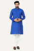 Veshbhoshaa Bluesaanchi Blue Textured Men'S Kurta Set